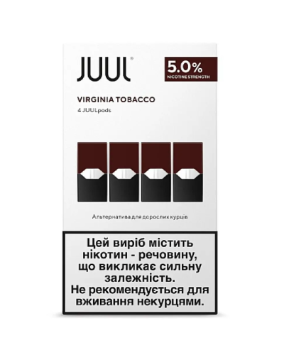 Картриджі JUUL 1 Virginia Tobacco 50мг (5%)
