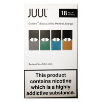 Картриджі JUUL 1 18мг (Golden Tobacco, Mint, Menthol, Mango)
