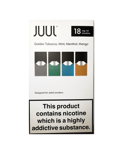 Картриджі JUUL 1 18мг (Golden Tobacco, Mint, Menthol, Mango)