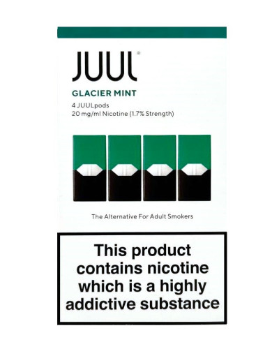 Картриджі JUUL 1 Glacier Mint (холодна м'ята) 20мг (2%)