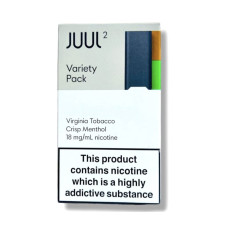 Картриджі JUUL 2 Variety Pack (Crisp Menthol and Virginia Tobacco) 18мг