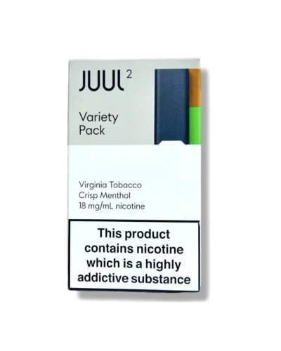 Картриджи JUUL 2 Variety Pack (Crisp Menthol and Virginia Tobacco) 18мг