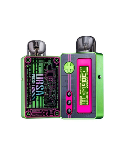 Pod система Lost Vape Ursa Pocket Pod "Cyber Elf" в зелено-жёлтом цвете
