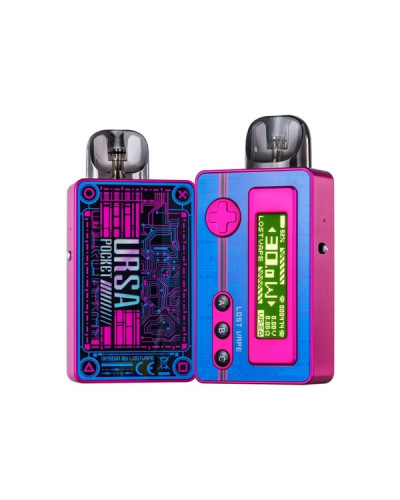 Pod система Lost Vape Ursa Pocket Pod "Neon Street" у рожево-синьому кольорі