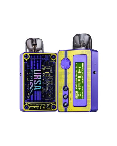 Pod система Lost Vape Ursa Pocket Pod "Saiyan Trunk" у жовто-фіолетовому кольорі