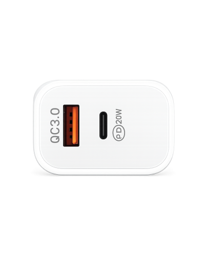 Зарядний адаптер TopTech 20W QC 3.0 + PD USB-A / USB Type-C Зарядний адаптер TopTech 20W QC 3.0 + PD USB-A / USB Type-C