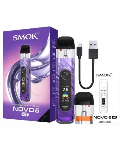 Pod система SMOK NOVO 6 KIT "Blue" у синьому кольорі