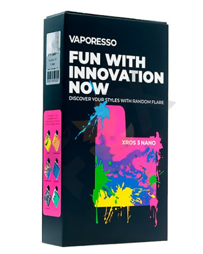 Pod-система VAPORESSO XROS 3 NANO KIT Mistery Box Verison "X Smirk" в жовтому кольорі, дизайн "Smirk"