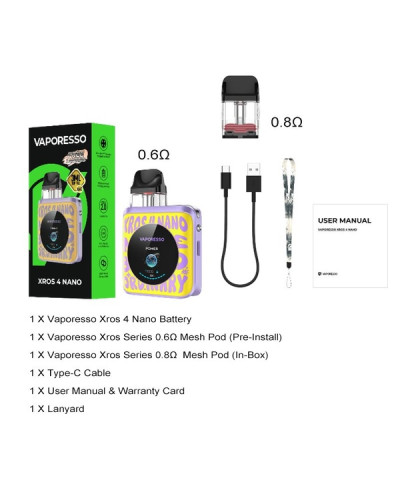 Pod система Vaporesso Xros 4 Nano "Word Pop Blue"