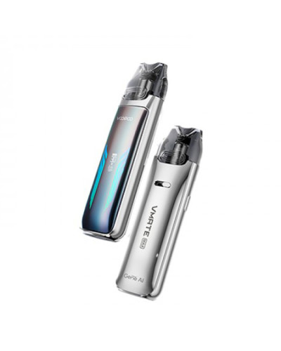 Pod система VooPoo VMate Max "Glacier Silver" в серебряном цвете