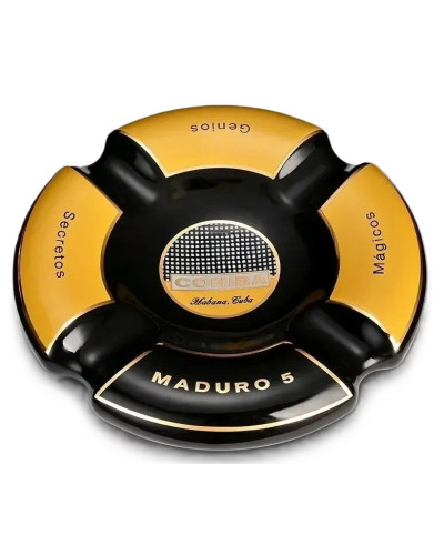 Попільничка для сигари Cohiba Big кругла (Жовто-чорна)