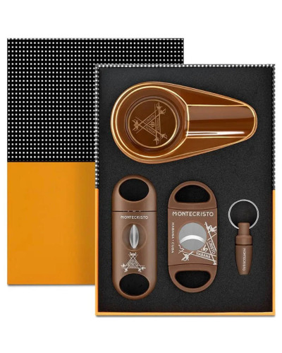 Набор Montecristo 4 в 1 (пепельница, дырокол, 2 гильотины)