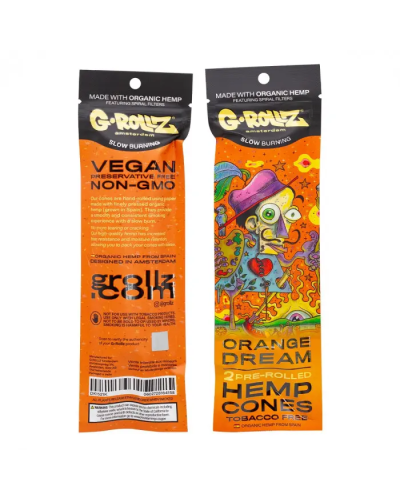 Бланты G-ROLLZ Hemp Cones "Orange Dream" апельсин (2шт) Бланты G-ROLLZ Hemp Cones "Orange Dream" апельсин (2шт)
