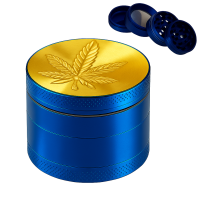 Гріндер металевий "Cannabis" (синій)