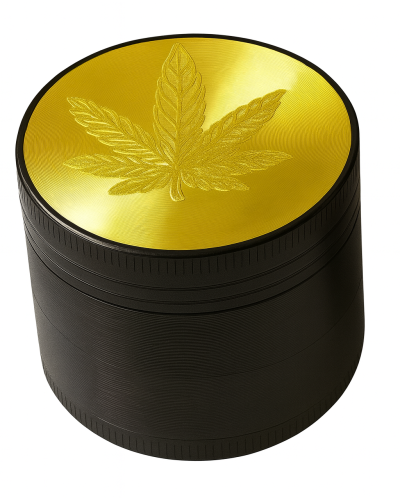 Гріндер металевий "Cannabis" (чорний)