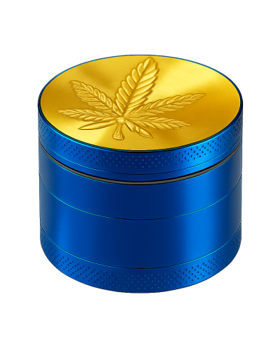Гриндер металлический "Cannabis" (синий)