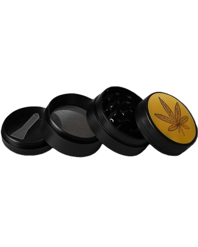 Гріндер металевий "Cannabis" (чорний) Гріндер металевий "Cannabis" (чорний)