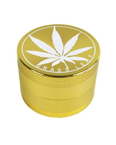 Гриндер металлический "Grass Leaf" (золотой)