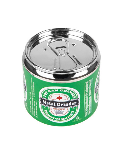 Гріндер металевий "Pop Can Hineken" зелений