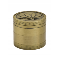 Гріндер металевий "Cannabis Leaf" латунь