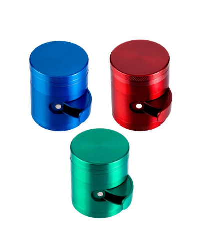 Гриндер металлический с бункером 4 части (синий)