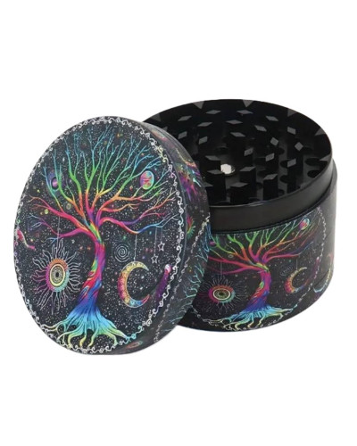 Гриндер металлический "Дерево жизни" разноцветный