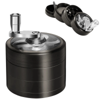 Гріндер металевий з ручкою (чорний)