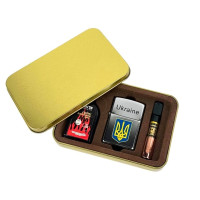 Набір для куріння «Тризуб» 3 в 1 (бензин, запальничка, мундштук)