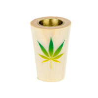 Ковпак дерев'яний із латунною вставкою "Cannabis"