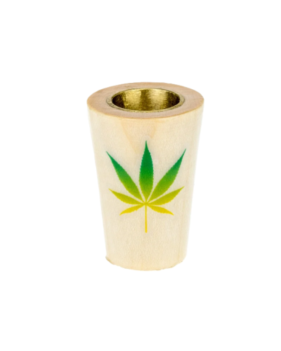 Ковпак дерев'яний із латунною вставкою "Cannabis"