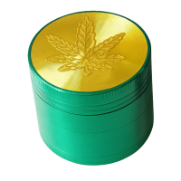 Гріндер металевий "Cannabis" (зелений)