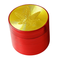 Гріндер металевий "Cannabis" (червоний)