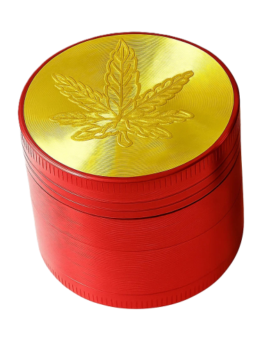 Гріндер металевий "Cannabis" (червоний)