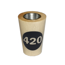 Ковпак дерев'яний із латунною вставкою "420"