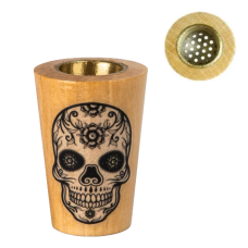 Ковпак дерев'яний із латунною вставкою "череп"
