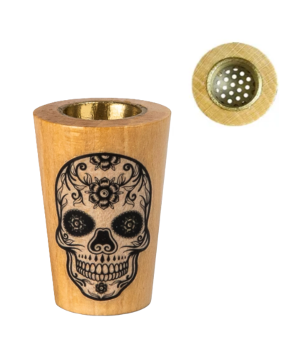 Ковпак дерев'яний із латунною вставкою "череп"