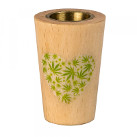 Ковпак дерев'яний із латунною вставкою "Серце"