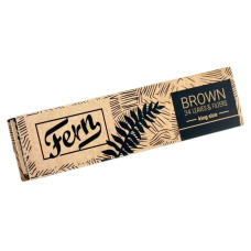 Папір для самокруток FERN KS Brown Unbleached Wood (34 Листа / 34 Tips)