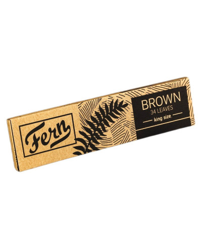 Папір для самокруток FERN KS Brown Unbleached Wood (34 Листа)