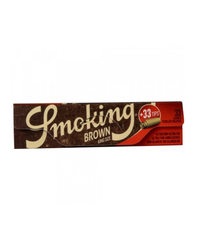 Папір для самокруток Smoking Brown KS + фільтри Tips (33шт)