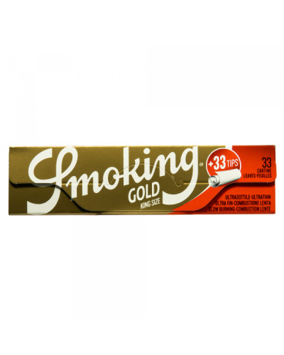 Папір для самокруток Smoking Gold KS + фільтри Tips (33шт)