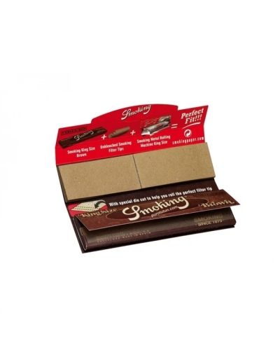 Папір для самокруток Smoking Brown KS + фільтри Tips (33шт)