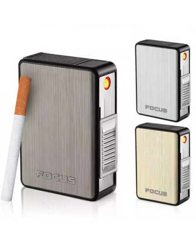 Портсигар -автомат із запальничкою "Focus"
