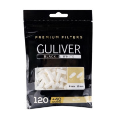 Фільтри для самокруток Guliwer BLACK AND WHITE SLIM (160 шт)