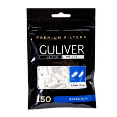 Фільтри для самокруток Guliwer BLACK AND WHITE EXTRA SLIM (150 шт)