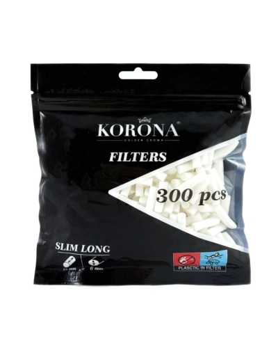 Фільтри для самокруток Korona Slim Long (300 шт)