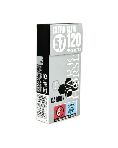 Фільтри для самокруток Dark Horse Pre-Cut Carbon Extra Slim (120 шт)