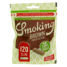 Фільтри для самокруток Smoking Brown Paper Slim (120шт)