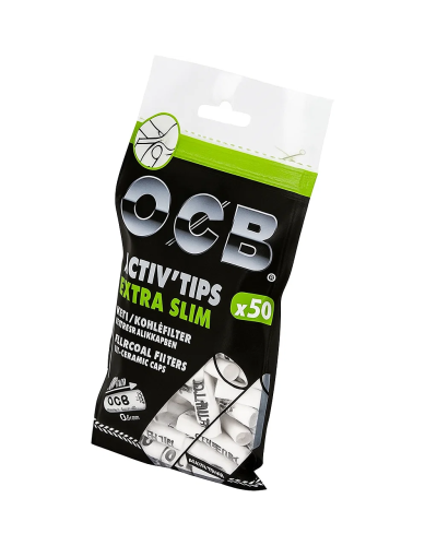 Фільтри для самокруток OCB Activ Extra SLIM 50 шт.