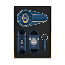 Набір Cigarloong синій 4 в 1 (попільничка, дирокол, 2 гільйотини)